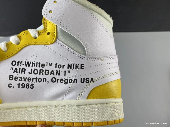 Reps LUCY NRG Off-White Dark Jordan Powder White AQ0818-149 x Yellow-Cone Air 1 0717